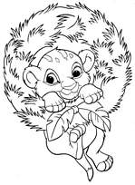 coloriage noel disney simba